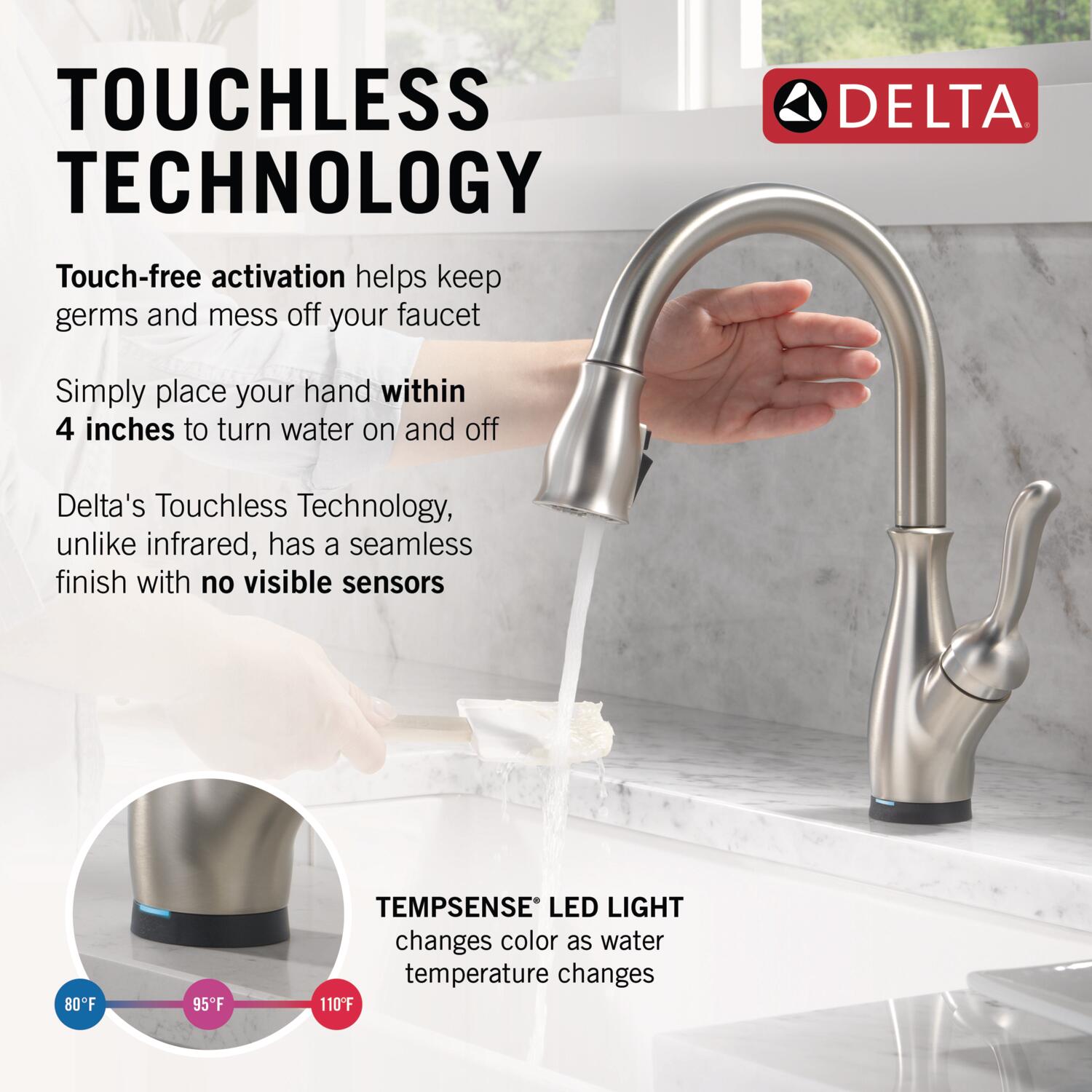 Delta Leland VoiceIQ Kitchen Faucet with Touch2O Technology with Touchless Technology in Spotshield Stainless Steel, 9178TLV-SP-DST, MRSP: $1,050.75, FINAL PRICE: $399.99 + TAX