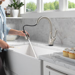 Delta Leland VoiceIQ Kitchen Faucet with Touch2O Technology with Touchless Technology in Spotshield Stainless Steel, 9178TLV-SP-DST, MRSP: $1,050.75, FINAL PRICE: $399.99 + TAX