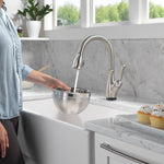 Delta Leland VoiceIQ Kitchen Faucet with Touch2O Technology with Touchless Technology in Spotshield Stainless Steel, 9178TLV-SP-DST, MRSP: $1,050.75, FINAL PRICE: $399.99 + TAX