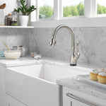 Delta Leland VoiceIQ Kitchen Faucet with Touch2O Technology with Touchless Technology in Spotshield Stainless Steel, 9178TLV-SP-DST, MRSP: $1,050.75, FINAL PRICE: $399.99 + TAX