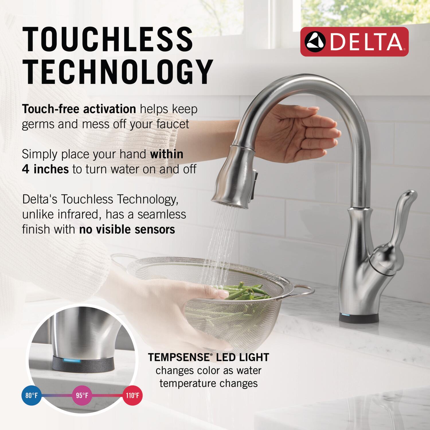 Delta Leland VoiceIQ Kitchen Faucet with Touch2O Technology with Touchless Technology in Arctic Stainless, 9178TLV-AR-DST, MRSP: $1050.75, FINAL PRICE: $ + TAX
