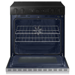 Samsung Bespoke 30-in Glass Top 5 burners 6.3-cu ft Air Fry Convection Oven Slide-In Electric Range ( Stainless steel )