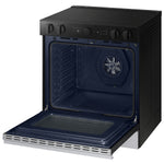 Samsung Bespoke 30-in Glass Top 5 burners 6.3-cu ft Air Fry Convection Oven Slide-In Electric Range ( Stainless steel )
