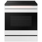 Samsung Bespoke 30-in 4 Burners 6.3-cu ft Self & Steam Cleaning Air Fry Convection Oven Slide-in Single Induction Range (White Glass), NSi6DB950012/AA *BD
