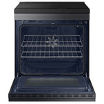 Samsung Bespoke 6.3 cu. ft. Smart Slide-In Induction Range with Ambient Edge Lighting & Air Sous Vide in Matte Black Steel