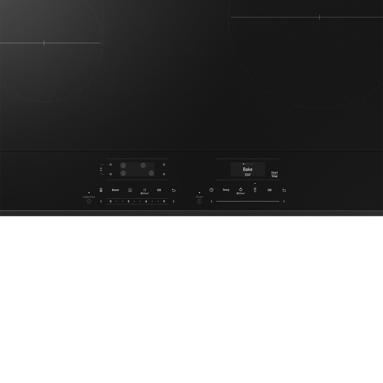 Samsung Bespoke 6.3 cu. ft. Smart Slide-In Induction Range with Ambient Edge Lighting & Air Sous Vide in Matte Black Steel