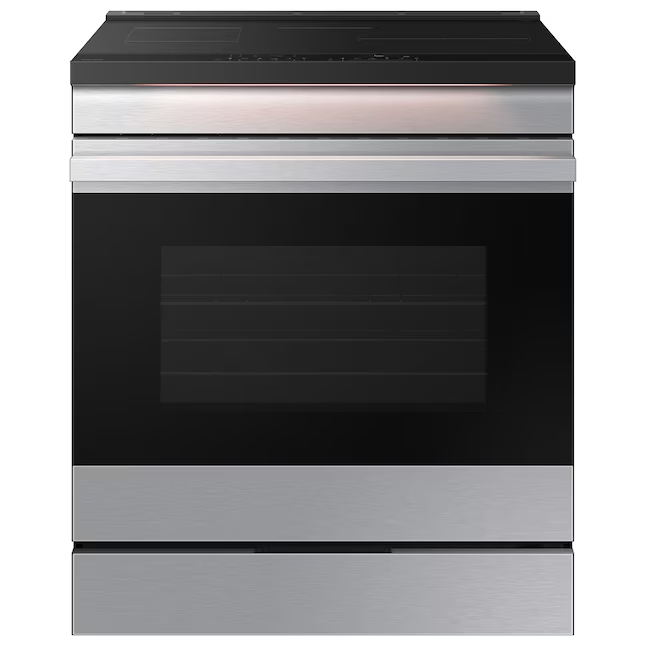 Samsung Bespoke 30-in 4 Burners 6.3-cu ft Air Fry Convection Oven Slide-in Single Induction Range (Stainless Steel), NSI6DG9500SR *BG, MSRP: $2,499.00, FINAL PRICE: $1,099.99 + TAX