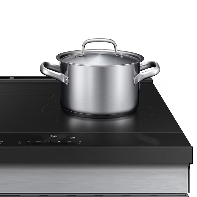 Samsung Bespoke 30-in 4 Burners 6.3-cu ft Air Fry Convection Oven Slide-in Single Induction Range (Stainless Steel), NSI6DG9500SR *BG, MSRP: $2,499.00, FINAL PRICE: $1,099.99 + TAX