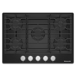 KitchenAid 30-in 5 burners Black Gas Cooktop, KCGG530PBL *JR2512, Retail: $1,699.00, FINAL PRICE: $849.99 + TAX