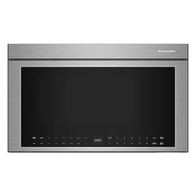 KitchenAid Flush Built-In 1.1-cu ft 30-in Air Fry Over-the-Range Microwave with Sensor Cooking (PrintShield Stainless), KMMF530PPS *JR2512, Retail: $1,354.00, FINAL PRICE: $649.99 + TAX