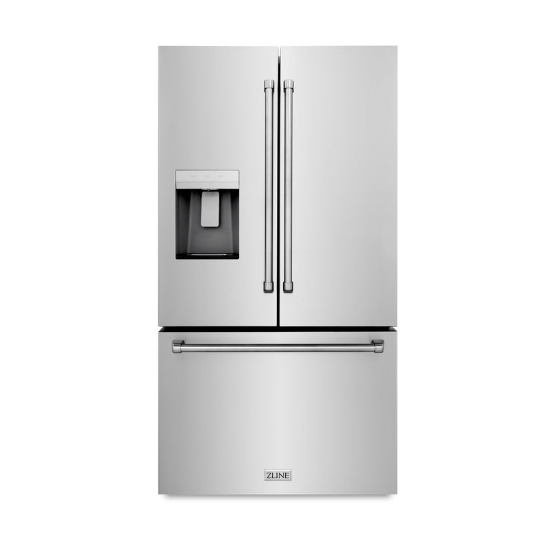 ZLINE KITCHEN & BATH Standard-Depth 28.9-cu ft 3 -Door 36-in Wide with Dual Ice Maker ( Stainless Steel with Stainless Steel Handle ) ENERGY STAR Certified