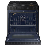 Samsung Bespoke 30-in 5 Burners 6-cu ft Self-cleaning Air Fry Convection Oven Slide-in Smart Natural Gas Range (Matte Black Steel), NSG6DG8500MT/AA *BD