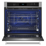 KitchenAid 30-in Single Electric Wall Oven 5.0-cu with Air Fry Single-fan and Self-cleaning (Stainless Steel with PrintShield Finish), KOES530PPS *JR2511, Retail: $3,299.00, FINAL PRICE: $1,599.99 + TAX