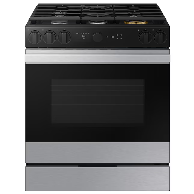 Samsung Bespoke 6.0 Cu. Ft. Slide-In Gas Range with Air Sous Vide - Stainless Steel, NSG6DG8500SR/AA *BD