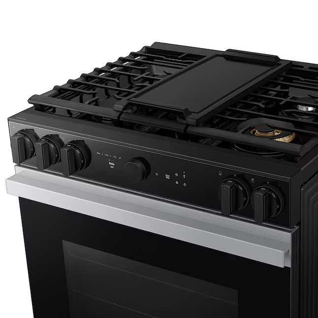 Samsung Bespoke 6.0 Cu. Ft. Slide-In Gas Range with Air Sous Vide - Stainless Steel, NSG6DG8500SR/AA *BD