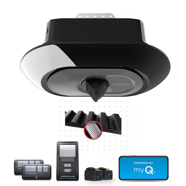 Chamberlain 3/4 HPS myQ Video Ultra Quiet Smart Compatible Belt drive Garage Door Opener Wi-Fi Compatibility LED Light and Camera(s), B4643T *HD2509, Retail: $319.00, FINAL PRICE: $199.99 + TAX