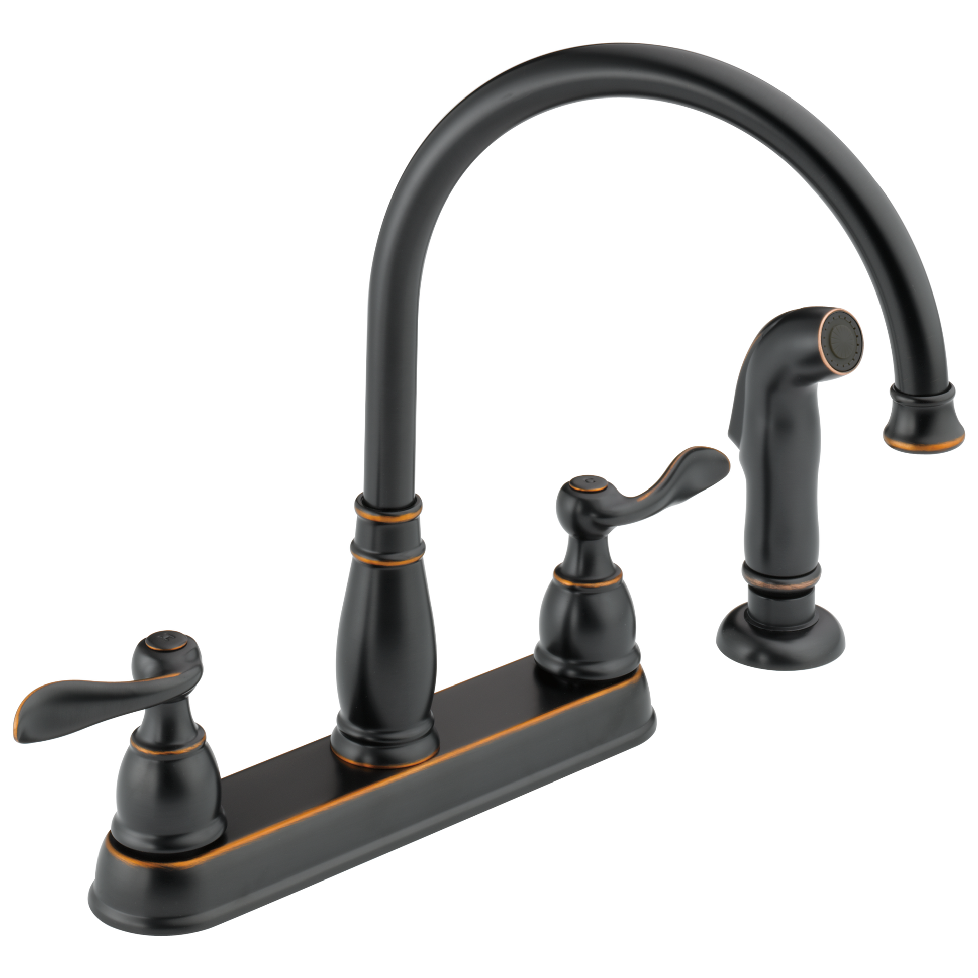 Delta Windemere Two Handle Kitchen Faucet in Oil Rubbed Bronze, 21996LF-OB, MRSP: $271.95, FINAL PRICE: $59.99 + TAX