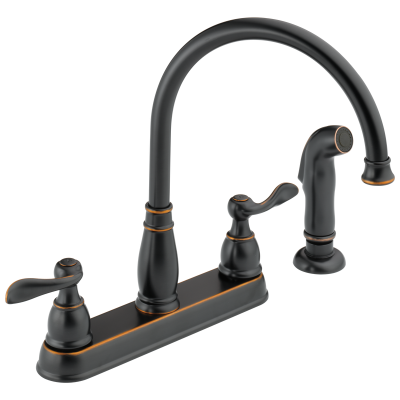 Delta Windemere Two Handle Kitchen Faucet in Oil Rubbed Bronze, 21996LF-OB, MRSP: $271.95, FINAL PRICE: $59.99 + TAX