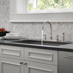 Delta Windemere Two Handle Kitchen Faucet in Stainless Steel, 21996LF-SS, MRSP: $213.45, FINAL PRICE: $44.99 + TAX