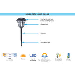 Harbor Breeze 4 -Pack 10 -Lumens Black Solar Integrated LED Path Light Kit ( 3500-K ), RETAIL: 21.98, FINAL PRICE: $11.99 + TAX