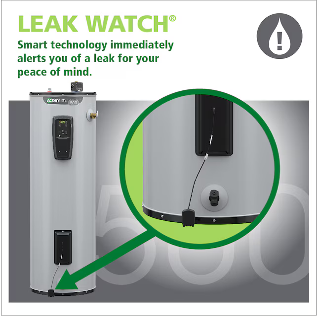 A.O. Smith Signature 500 55-Gallon Tall 5500-Watt Double Element Grid Capable Smart Electric Water Heater with Leak Detection and Automatic Shut-off, EEA12-55H55DVF *HD2509, Retail: $1,089.00, FINAL PRICE: $599.99 + TAX