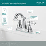 Peerless Elmhurst Two Handle Centerset Bath Faucet in Chrome, P2565LF, MSRP: $76.93, FINAL PRICE: $29.99 + TAX