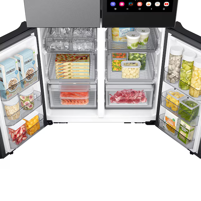 Samsung Bespoke Standard-Depth Family Hub 29-cu ft 4-Door 36-in French Door Refrigerator with Dual Ice Maker with Water Dispenser and Door within Door (Stainless Steel), RF29DB9900QD/AA *JR2511, Retail: $4,999.00, FINAL PRICE: $2,499.99 + TAX