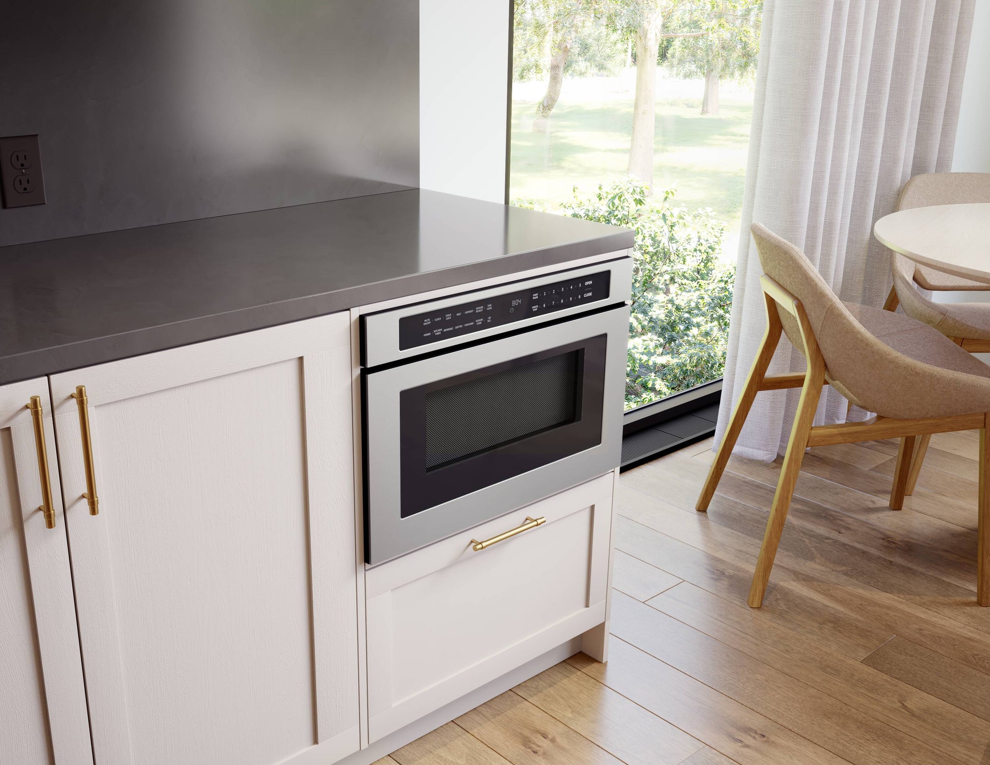 Zephyr 24-in 1.2-cu ft 1000 -Watt Low Profile Microwave Drawer ( Stainless Steel