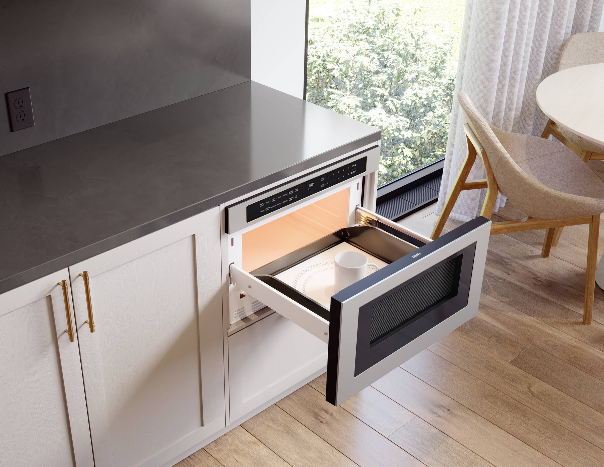 Zephyr 24-in 1.2-cu ft 1000 -Watt Low Profile Microwave Drawer ( Stainless Steel