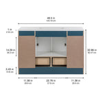 Diamond NOW Cassidy 48-in Admiral Blue Single Sink Bathroom Vanity with White Cultured Marble Top (Fully Assembled)