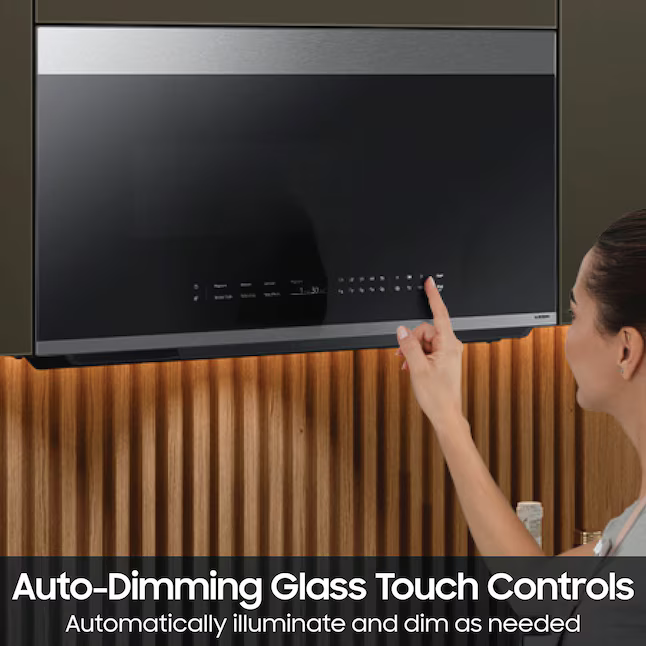 Samsung Bespoke 2.1-cu ft 400-CFM Over-the-Range Microwave with Sensor Cooking (Stainless Steel), ME21DG6700SR *BG, MSRP: $579.00, FINAL PRICE: $279.99 + TAX