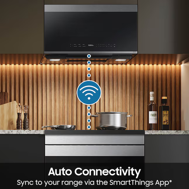 Samsung Bespoke 2.1-cu ft 400-CFM Over-the-Range Microwave with Sensor Cooking (Stainless Steel), ME21DG6700SR *BG, MSRP: $579.00, FINAL PRICE: $279.99 + TAX
