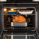 GE Crisp Mode 30-in Glass Top 5 burners 5.3-cu ft Slide-In Electric Range ( Stainless Steel )