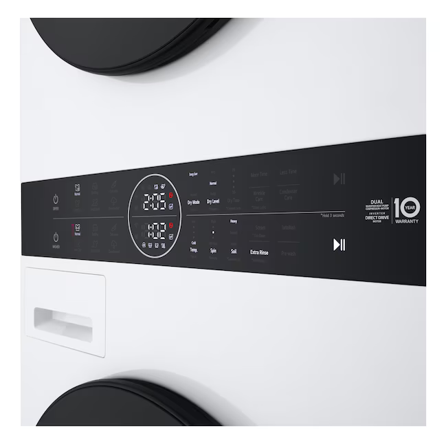 LG 24-in Compact Ventless Heat Pump Washtower Stacked Laundry Center with 2.4-cu ft Front load Washer and Electric 4.2-cu ft Dryer (ENERGY STAR), WKHC152HWA *JR2506, Retail: $3,199.00, FINAL PRICE: $1,699.99 + TAX