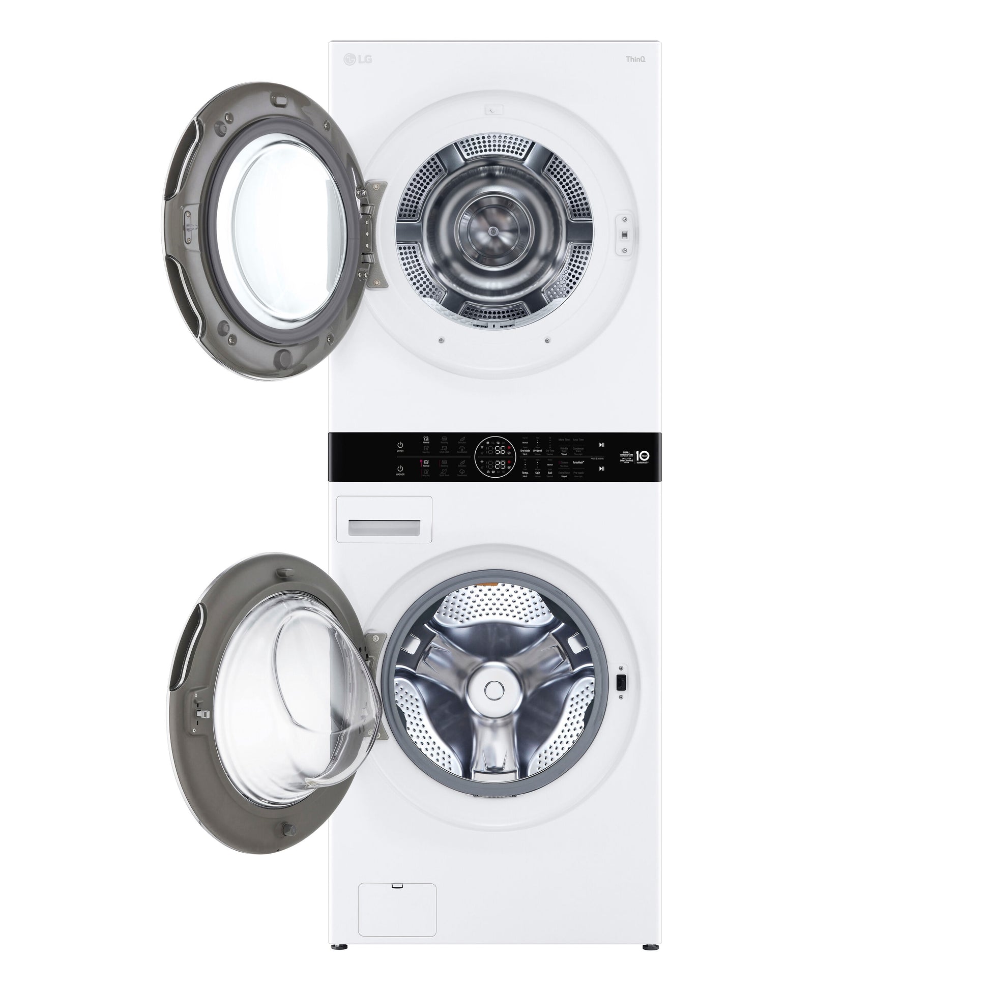 LG Ventless Heat Pump Washtower Electric Stacked Laundry Center with 5-cu ft Front load Washer and 7.8-cu ft Dryer ( White )