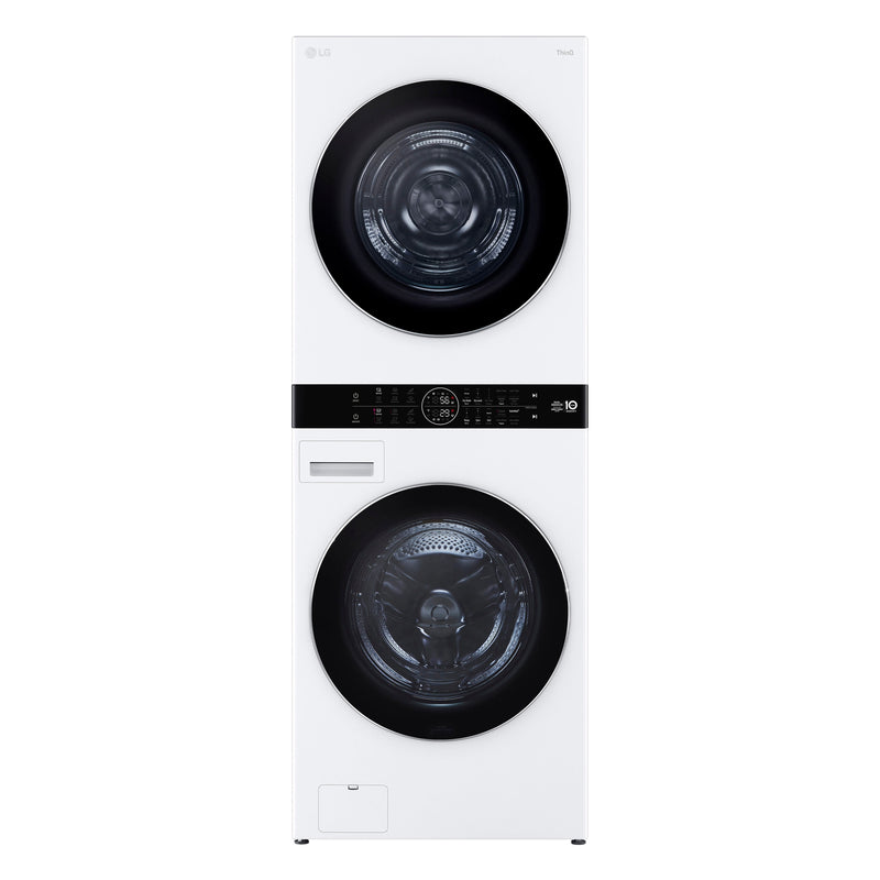 LG Ventless Heat Pump Washtower Electric Stacked Laundry Center with 5-cu ft Front load Washer and 7.8-cu ft Dryer ( White )