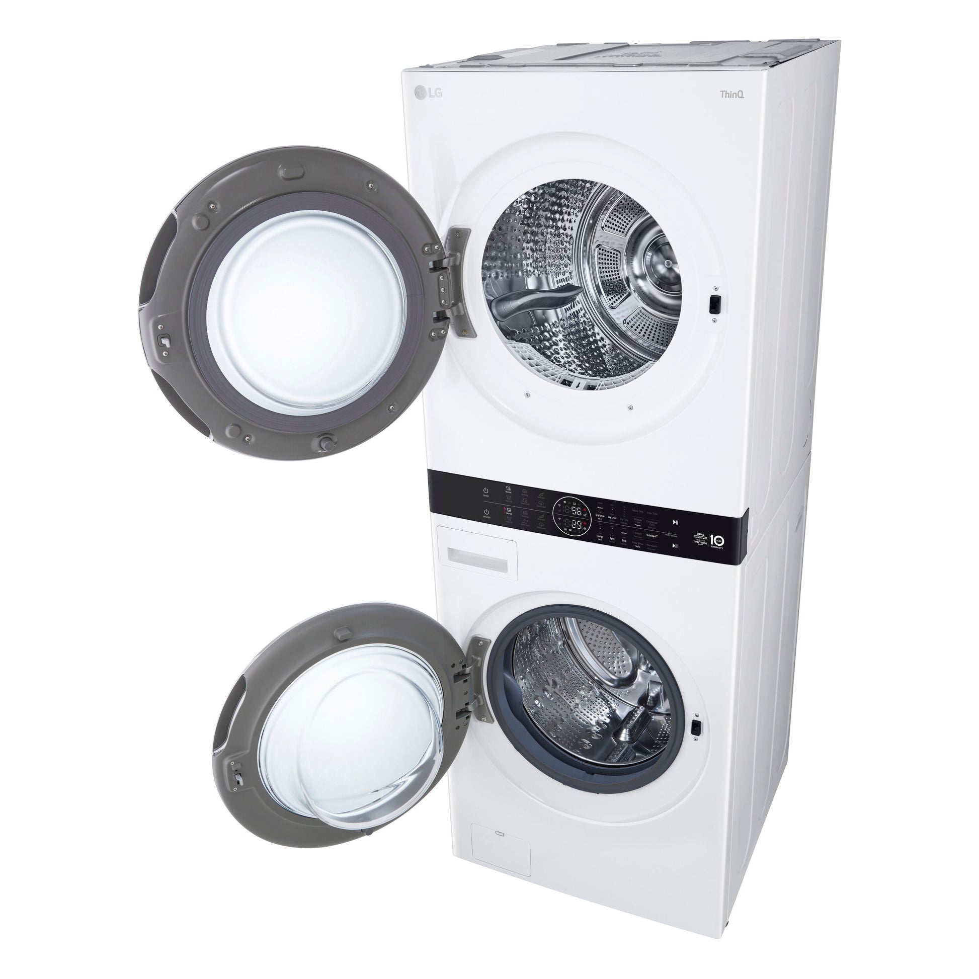LG Ventless Heat Pump Washtower Electric Stacked Laundry Center with 5-cu ft Front load Washer and 7.8-cu ft Dryer ( White )