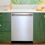 Cafe 24-in Top Control Built-in Dishwasher ( Stainless Steel with Brushed Stainless Handles ) With Third Rack,