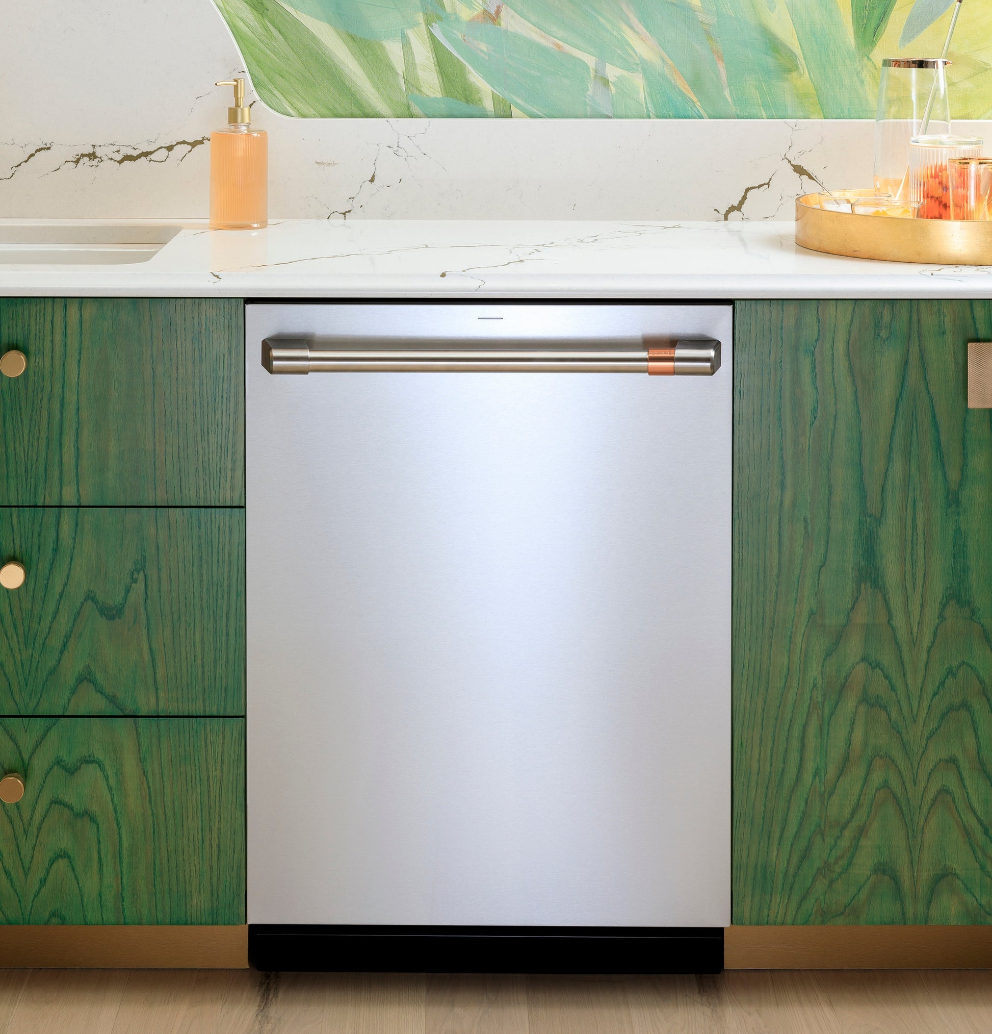 Cafe 24-in Top Control Built-in Dishwasher ( Stainless Steel with Brushed Stainless Handles ) With Third Rack,