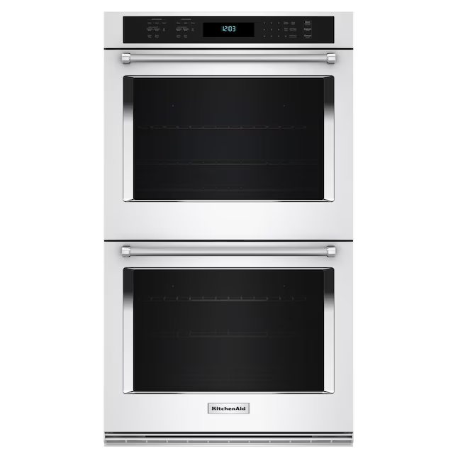 KitchenAid 27-in Double Electric Wall Oven with Air Fry Self-cleaning (Stainless Steel with PrintShield Finish), KOED527PSS *HD2507, Retail: $3,869.00, FINAL PRICE: $1,999.99 + TAX