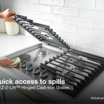 Whirlpool 36-in 5 burners Stainless steel Gas Cooktop
