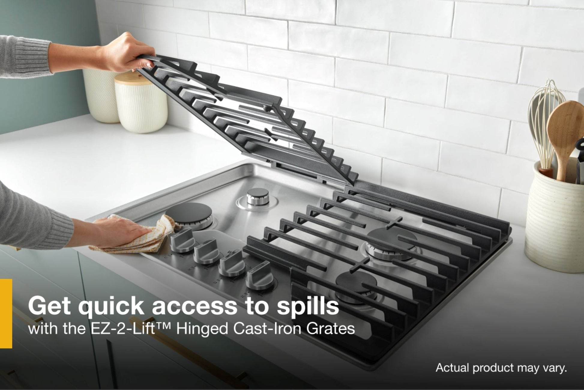 Whirlpool 36-in 5 burners Stainless steel Gas Cooktop