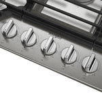 Whirlpool 36-in 5 burners Stainless steel Gas Cooktop