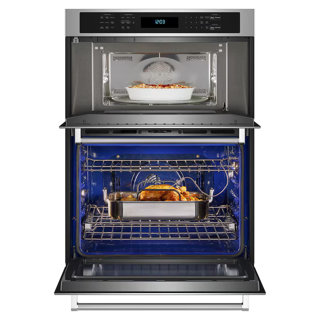 KitchenAid 30-in Self-cleaning Air Fry Microwave Wall Oven Combo (Stainless Steel), KOEC530PSS *JR2510, Retail: $4,699.00, FINAL PRICE: $2,199.99 + TAX