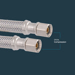 EASTMAN 10-ft 1/4 -in Compression Inlet x 1/4 -in Compression Outlet Stainless steel Ice maker