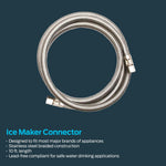 EASTMAN 10-ft 1/4 -in Compression Inlet x 1/4 -in Compression Outlet Stainless steel Ice maker