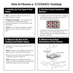 Cosmo 244Ecc 24-in 4 burners Smooth surface Stainless steel Electric Cooktop