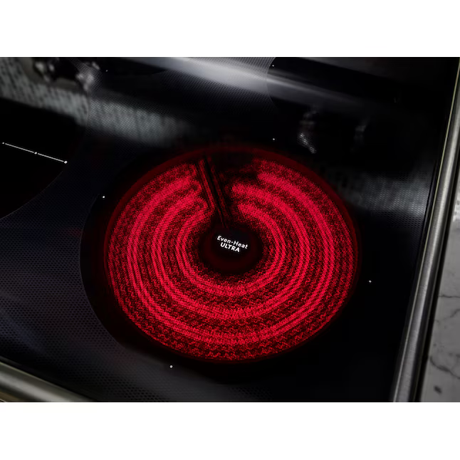 KitchenAid 30-in Glass Top 5 Burners 4.2-cu ft / 2.5-cu ft Convection Oven Freestanding Double Oven Electric Range (Stainless Steel), KFED500ESS/06 *JR2509, Retail: $2,499.00, FINAL PRICE: $1,349.99 + TAX