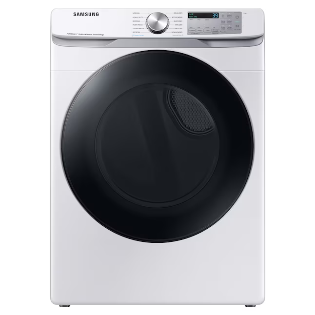 Samsung 7.5-cu ft Stackable Steam Cycle Vented Electric Dryer (White), DVE45B6300W