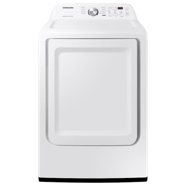Samsung 7.2-cu ft Reversible Side Swing Vented Electric Dryer in White, DVE45T3200W/A3, Retail: $849.00, Final Price: $499.00 + Tax